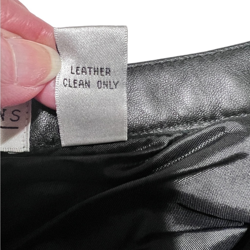 Valerie Stevens (EUC) Lined High Waist Genuine Leather Pants Size 10 - Picture 6 of 11